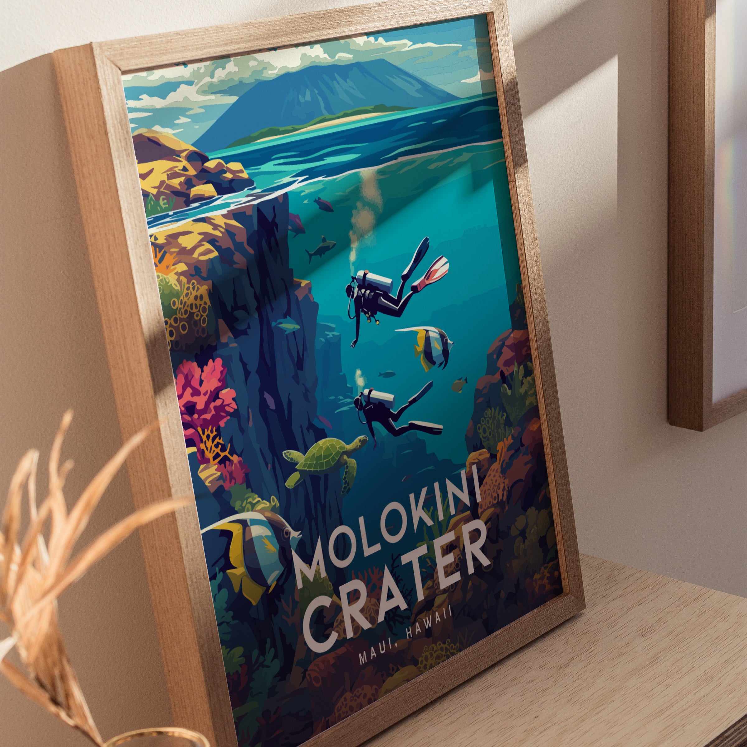 Molokini Crater Poster | Maui Hawaii Wall Art | Swell Scenes