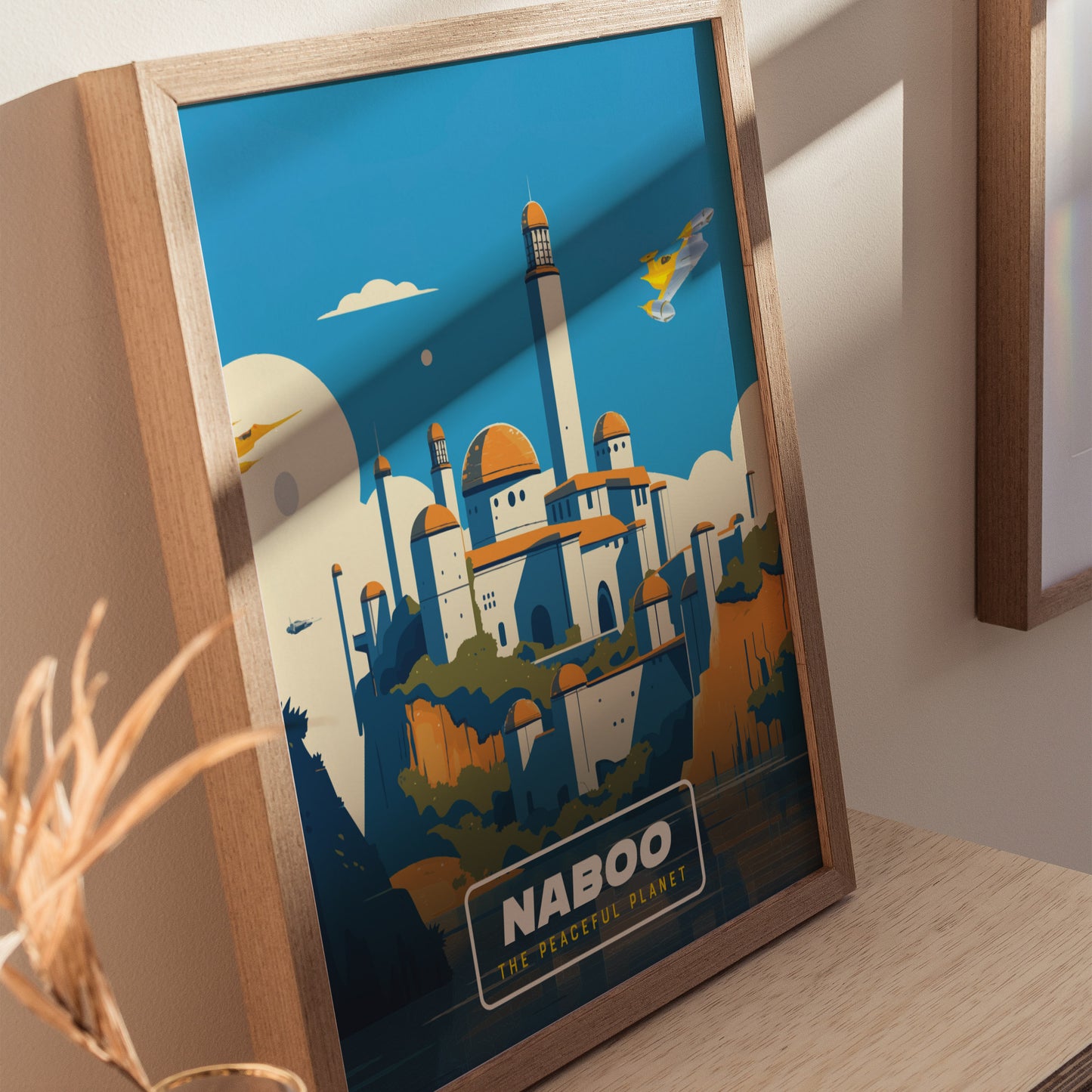 Star Wars Naboo Poster | Retro Sci-Fi Travel Wall Art