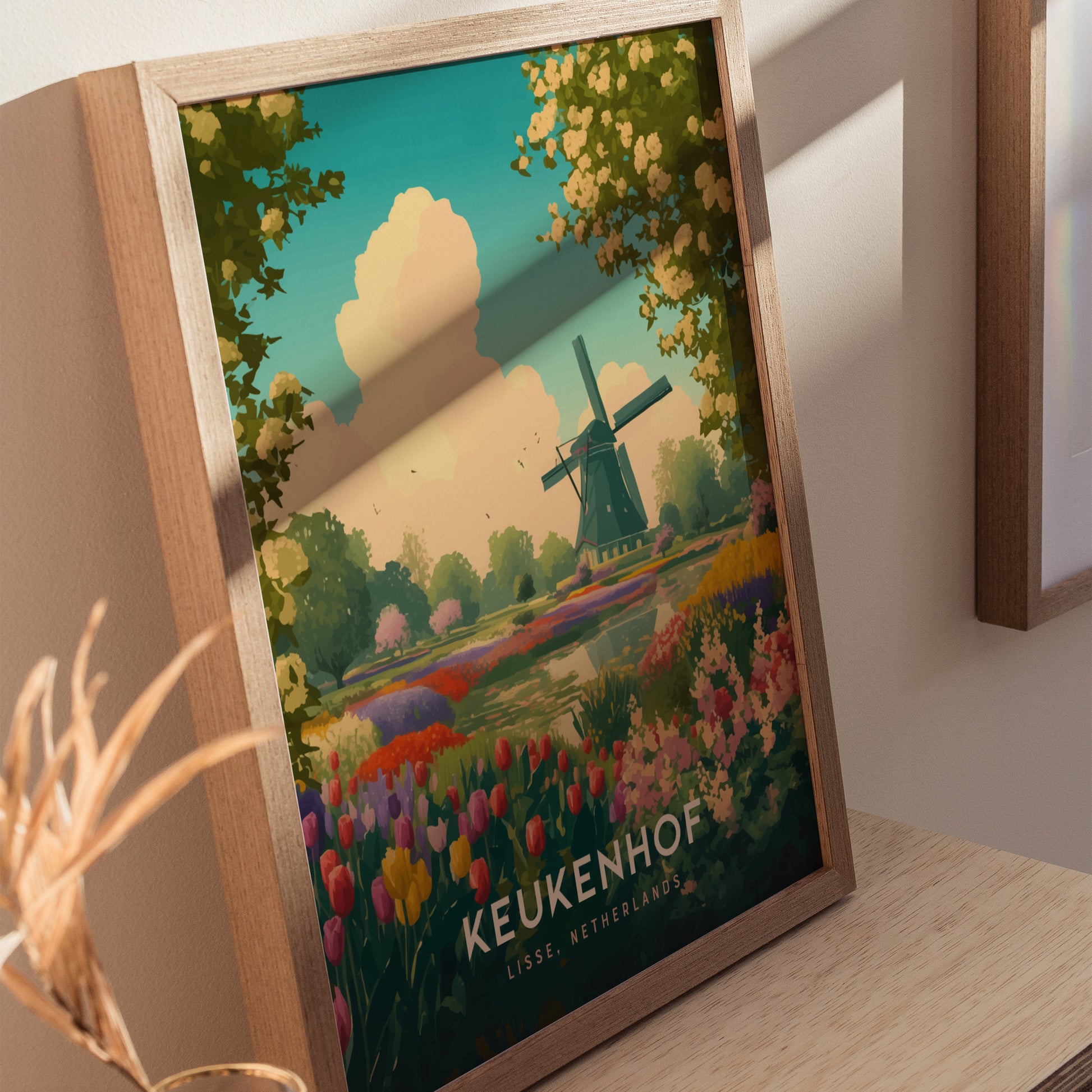 Keukenhof Gardens Poster | Dutch Tulip Garden Wall Art