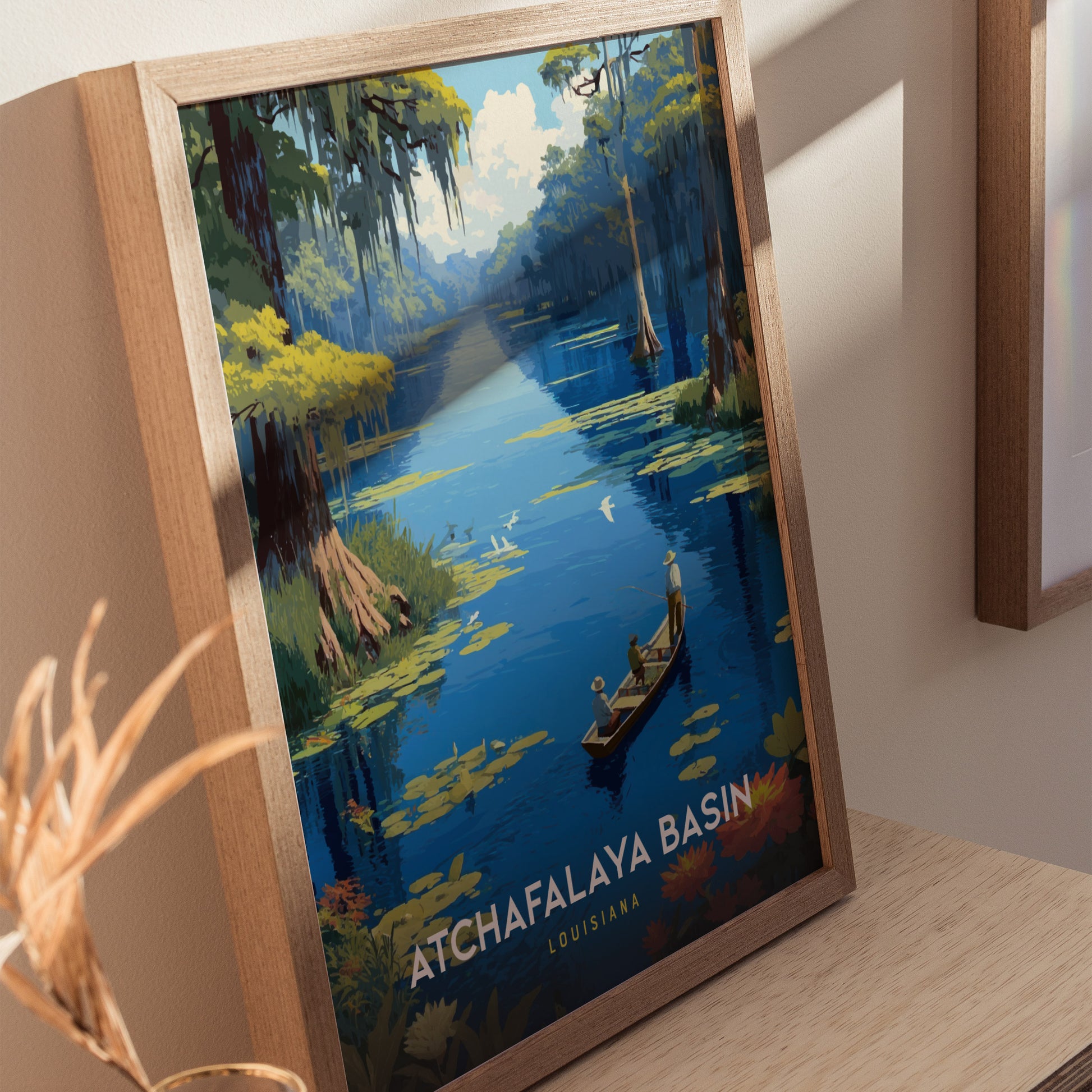 Atchafalaya Basin Poster | Louisiana Bayou Swamp Nature Wall Art