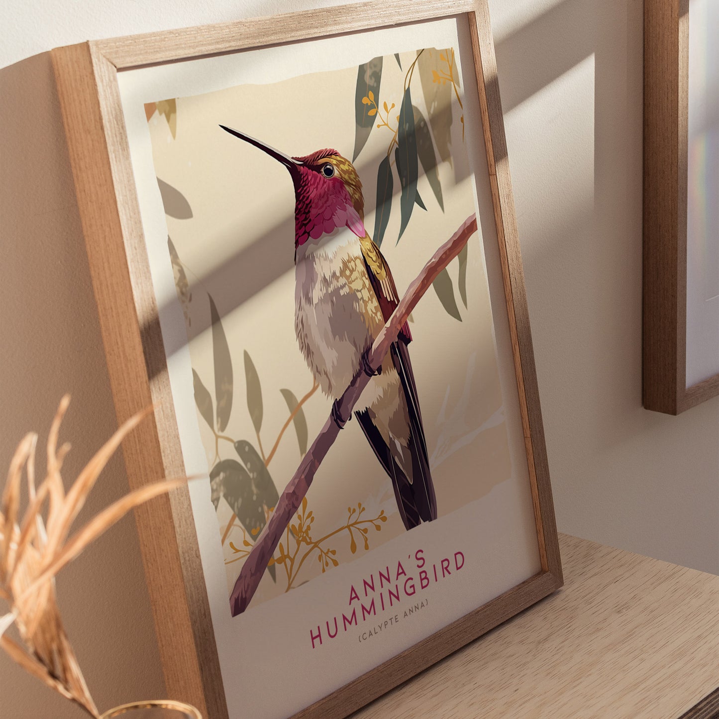 Annas Hummingbird Bird Poster | Vintage Audubon Print Wildlife Wall Art | Framed or Unframed