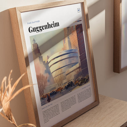 Guggenheim Museum Architecture Poster | Frank Lloyd Wright Wall Art