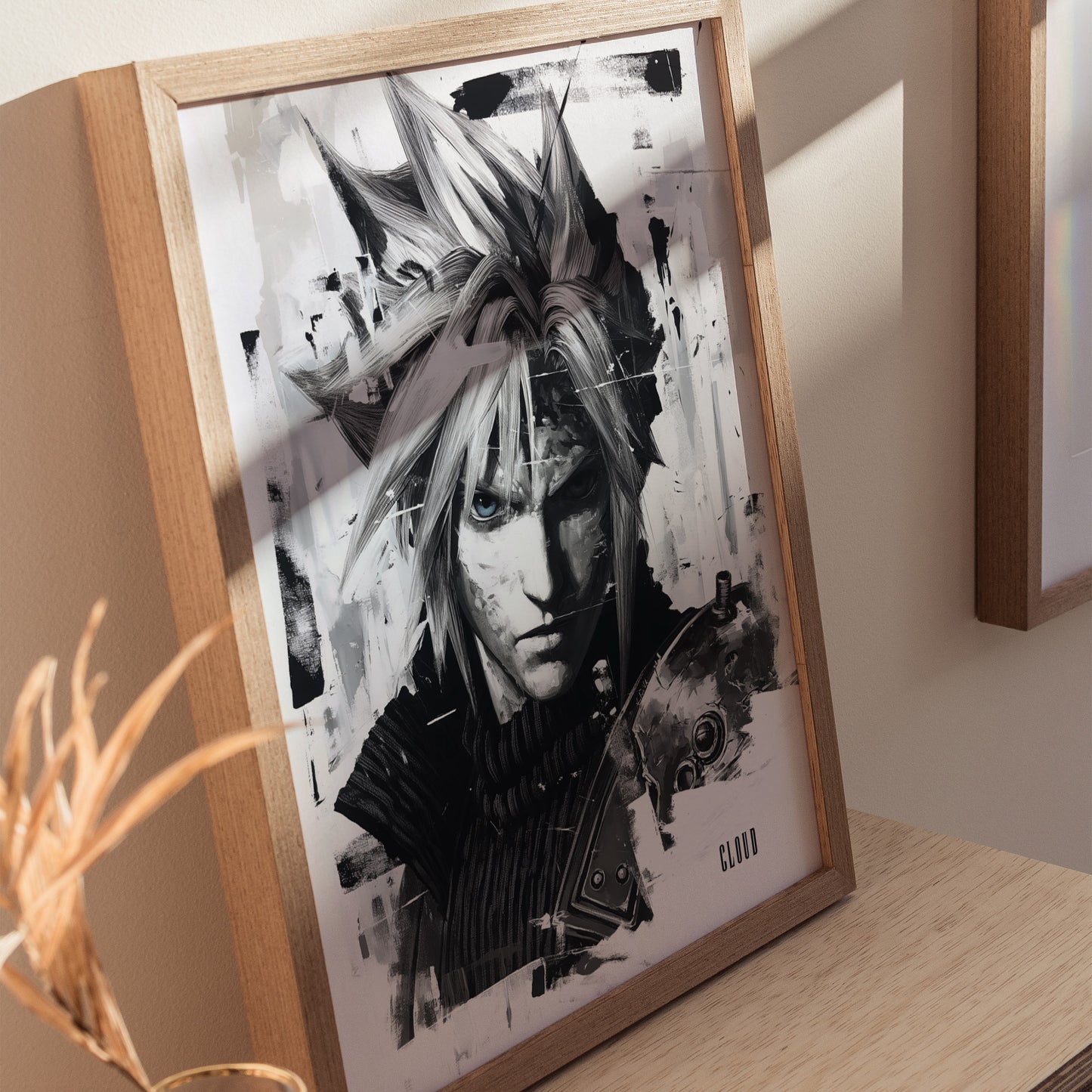 Cloud Final Fantasy VII Poster | Video Game Character Wall Art | Framed or Unframed
