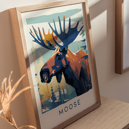 Moose Poster | North American Wildlife Wall Art