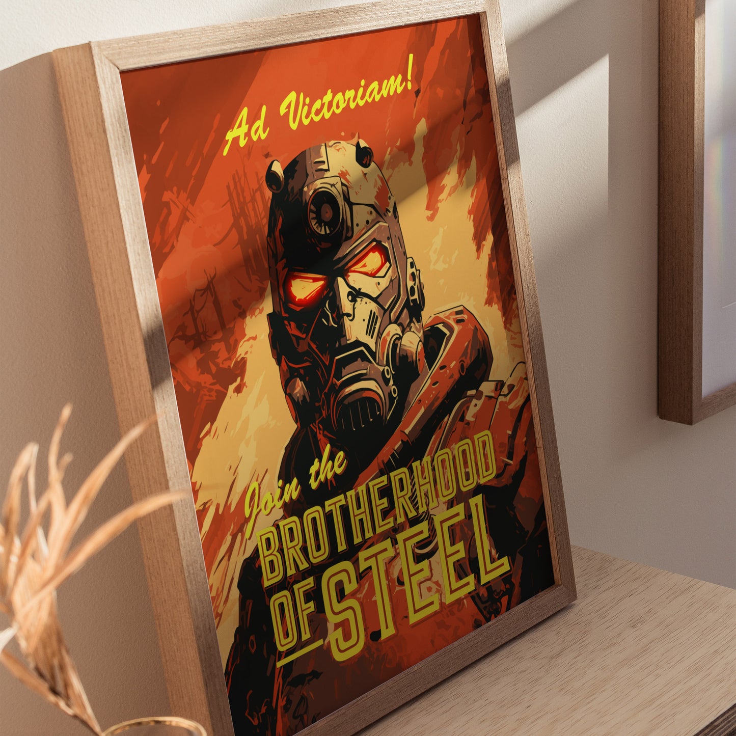 Brotherhood Of Steel Poster | Fallout Gamer Wall Art | Framed or Unframed
