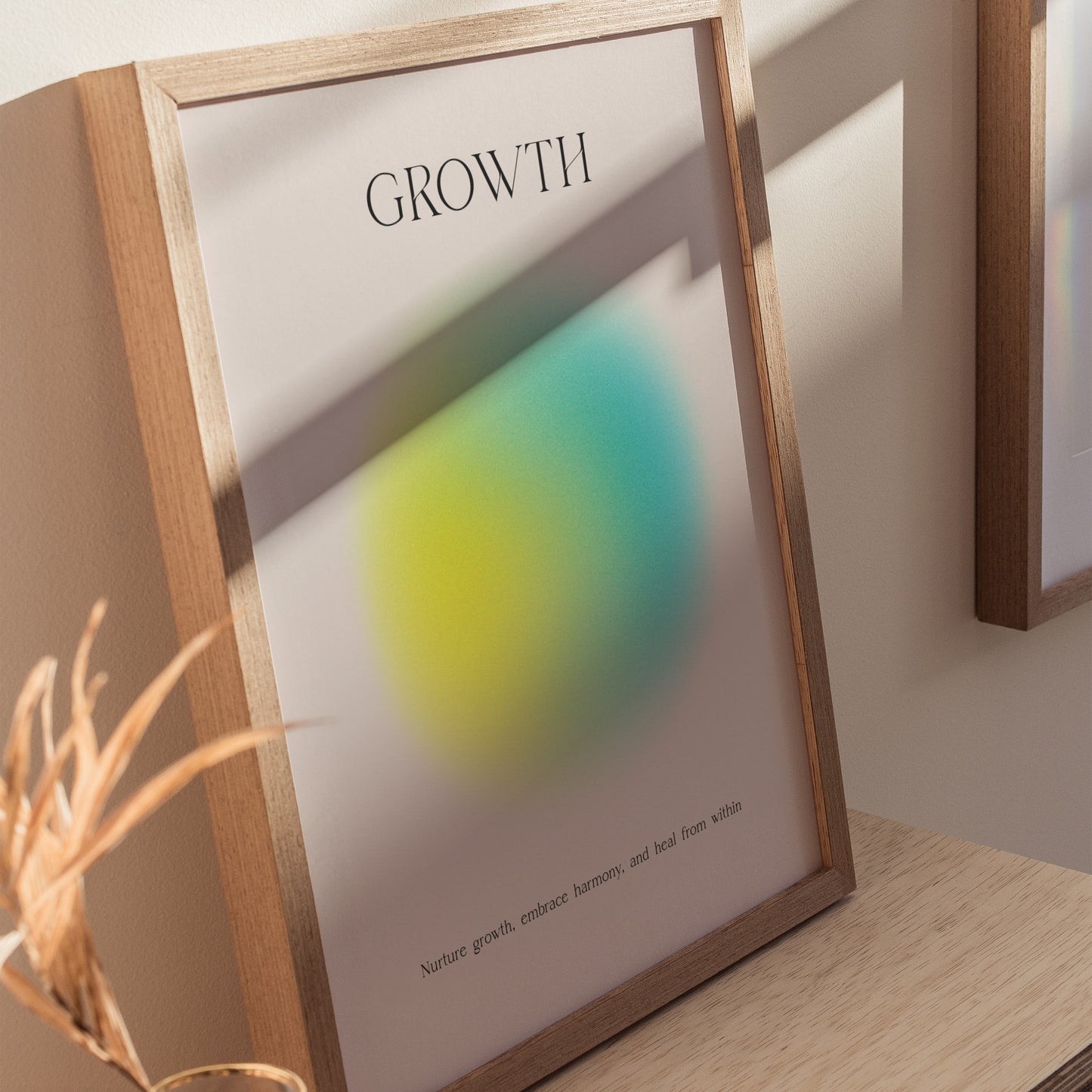 Growth Aura Poster | Minimalist Modern Typographic Wall Art
