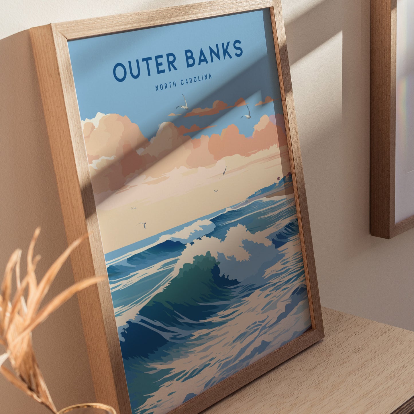 Outer Banks Surf Poster | North Carolina Beach Wall Art Print