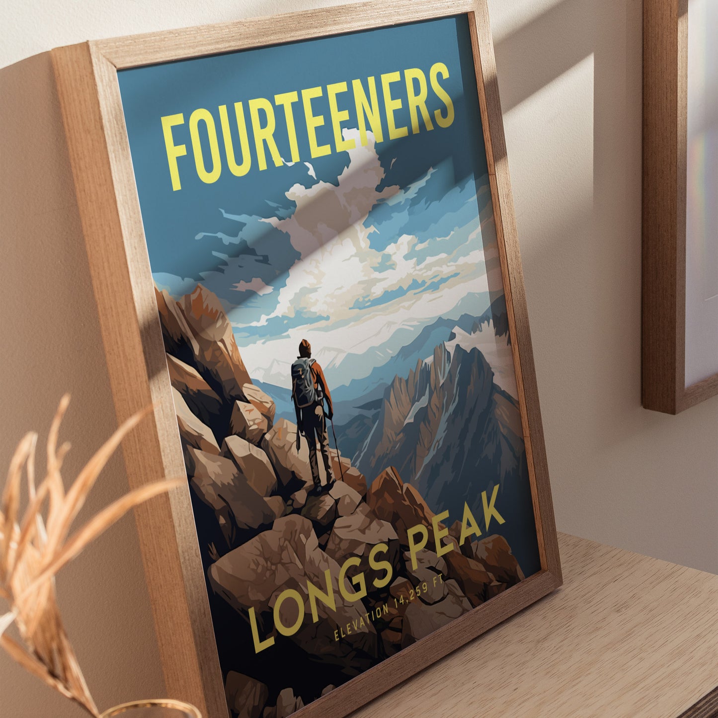 Longs Peak Poster | Estes Park Colorado Fourteener Wall Art
