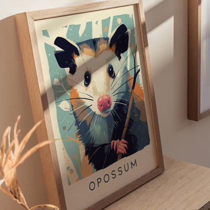 Opossum Poster | Urban Wildlife Series Wall Art Print