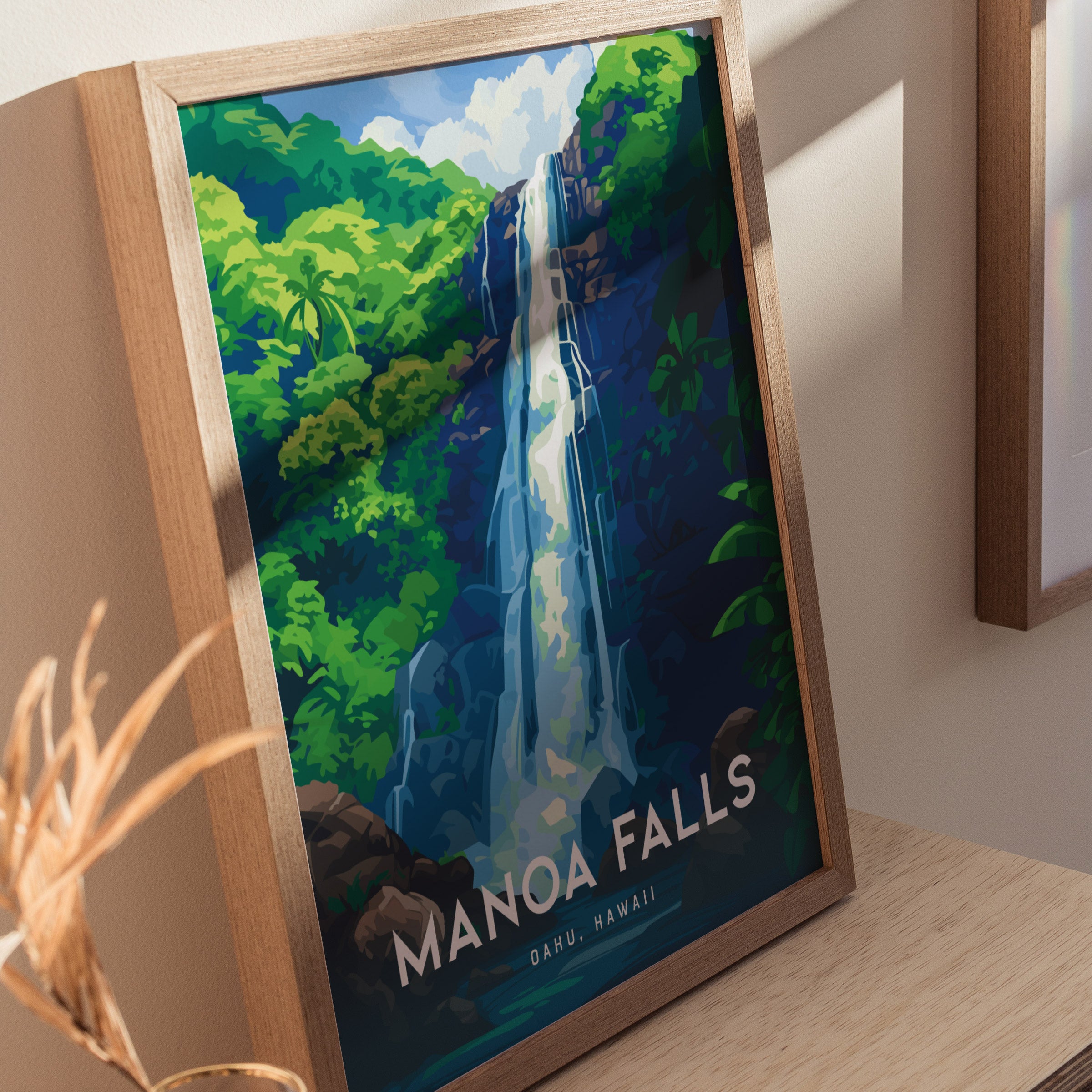 Manoa Falls Poster | Oahu Hawaii Waterfall Wall Art | Swell Scenes