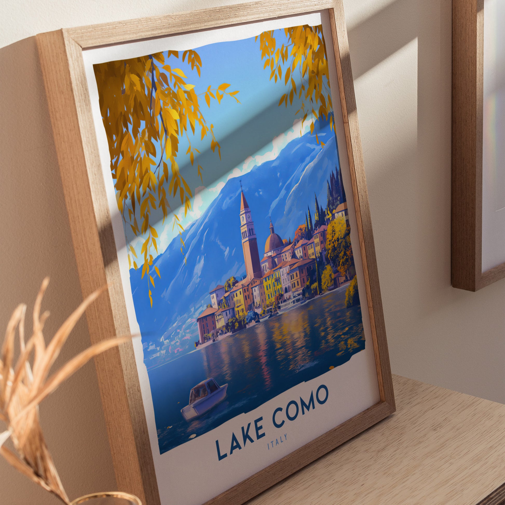 Lake Como Poster | Italy Alpine Lake Travel Wall Art