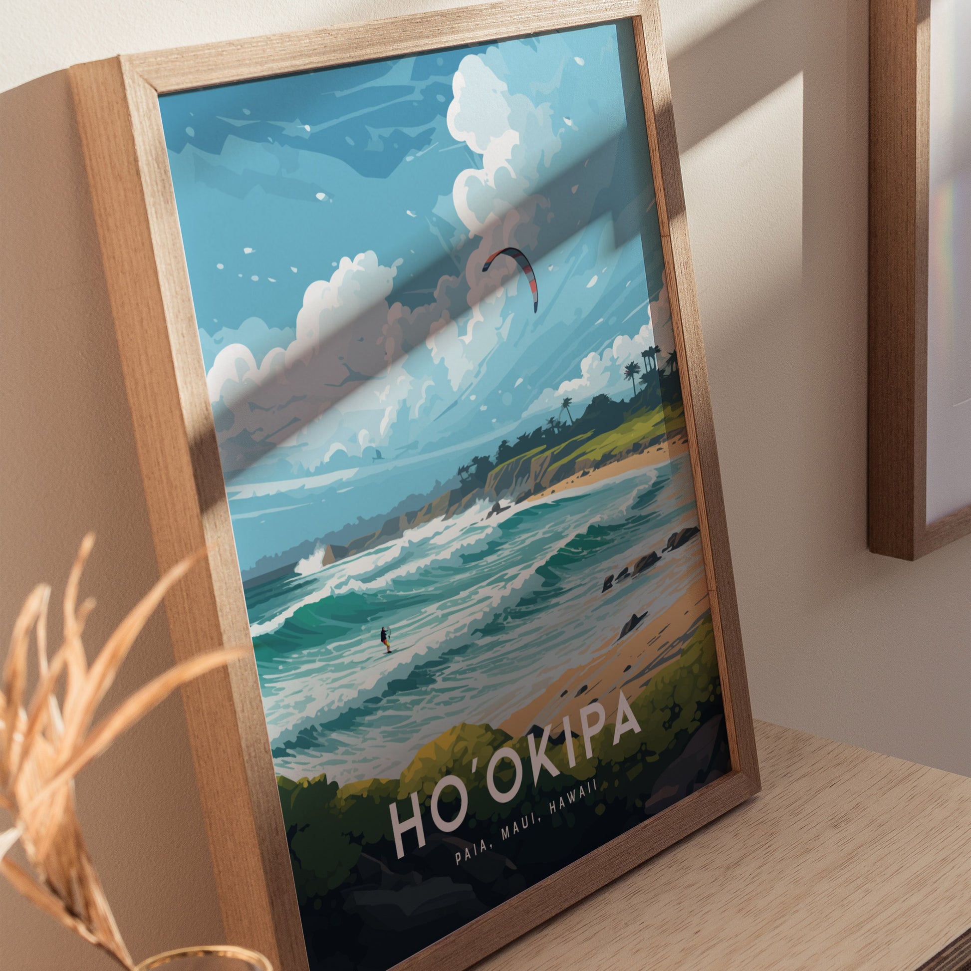 Hookipa Beach Maui Poster | Hawaii Coastal Wall Art