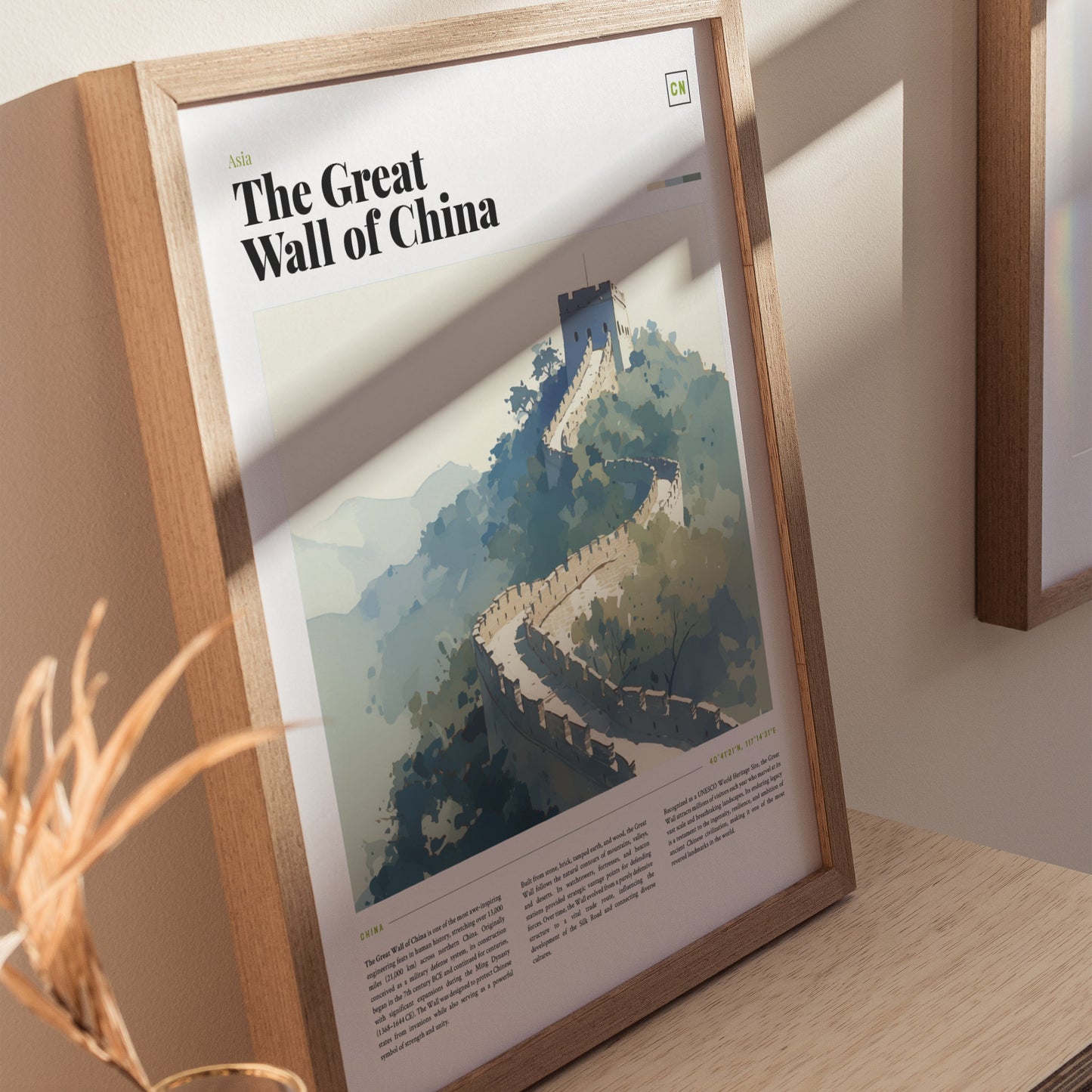 The Great Wall of China Poster | World Heritage Architecture Landmark Wall Art