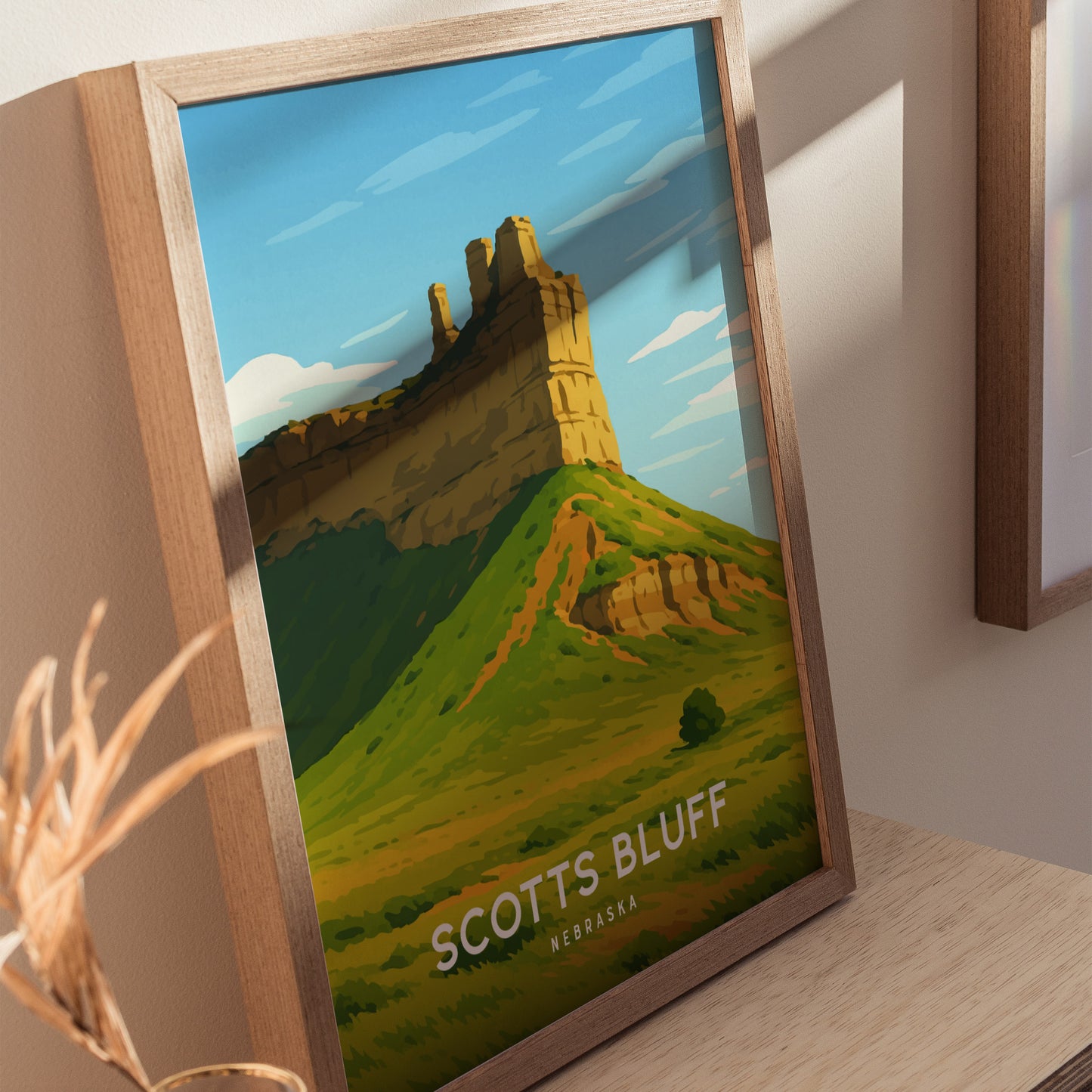 Scotts Bluff National Monument Poster | Nebraska, Oregon Trail Wall Art