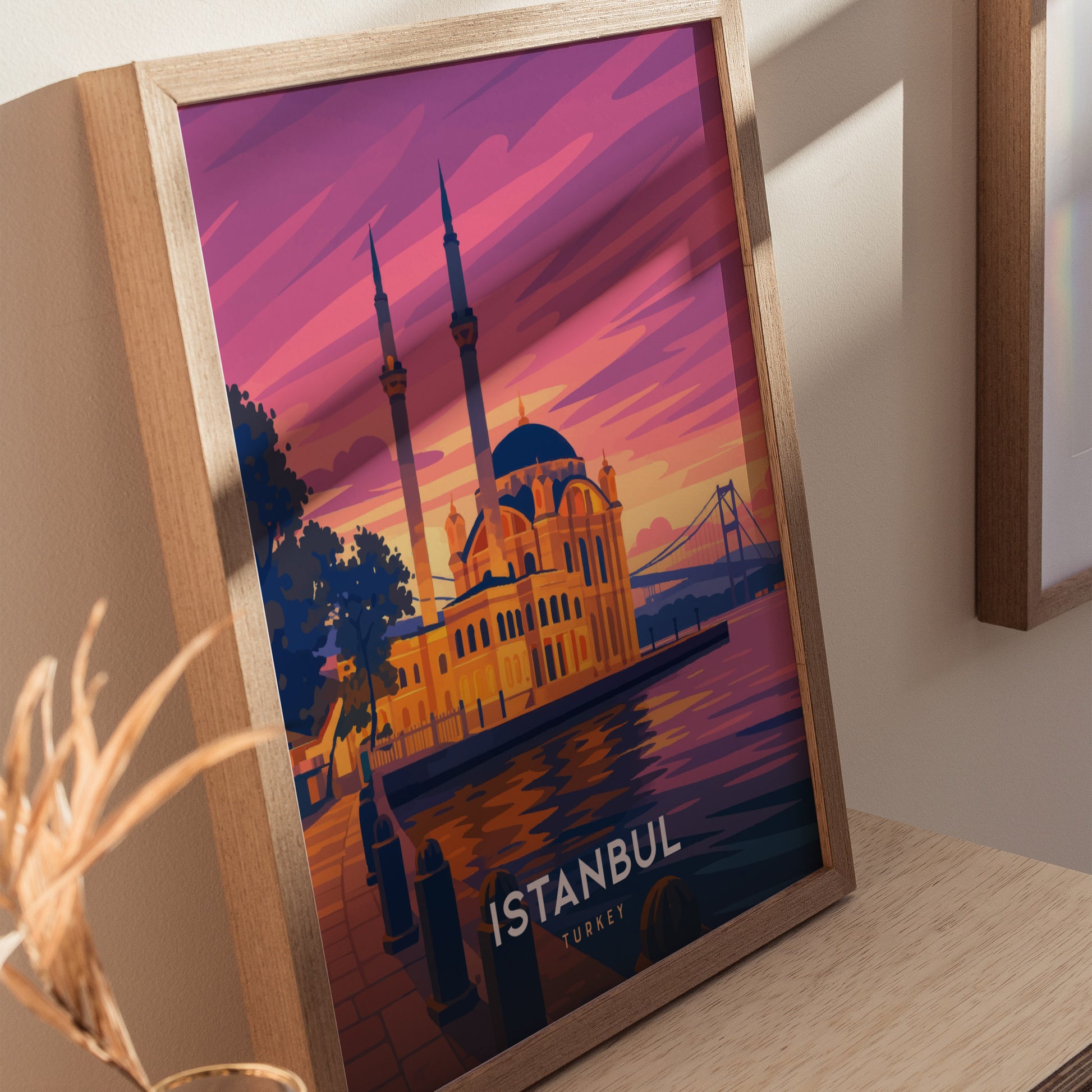 Ortakoy Mosque Istanbul Poster | Bosphorus Bridge Wall Art