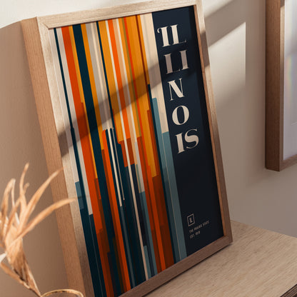 Illinois Poster | The Prairie State Wall Art