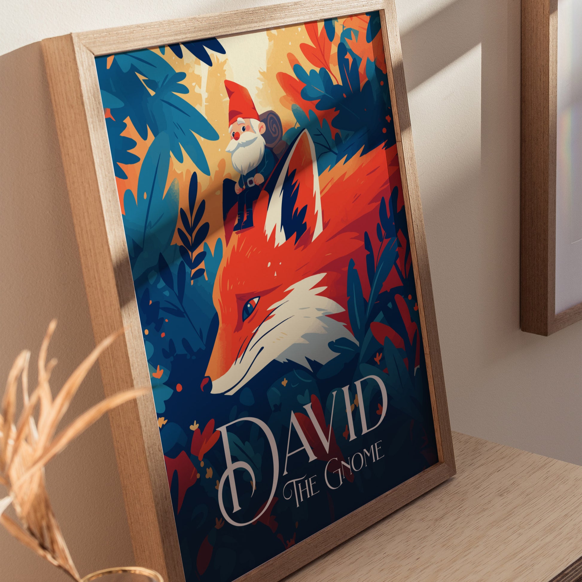 David The Gnome Poster | 80s Nostalgia Retro Cartoon Wall Art | Framed or Unframed