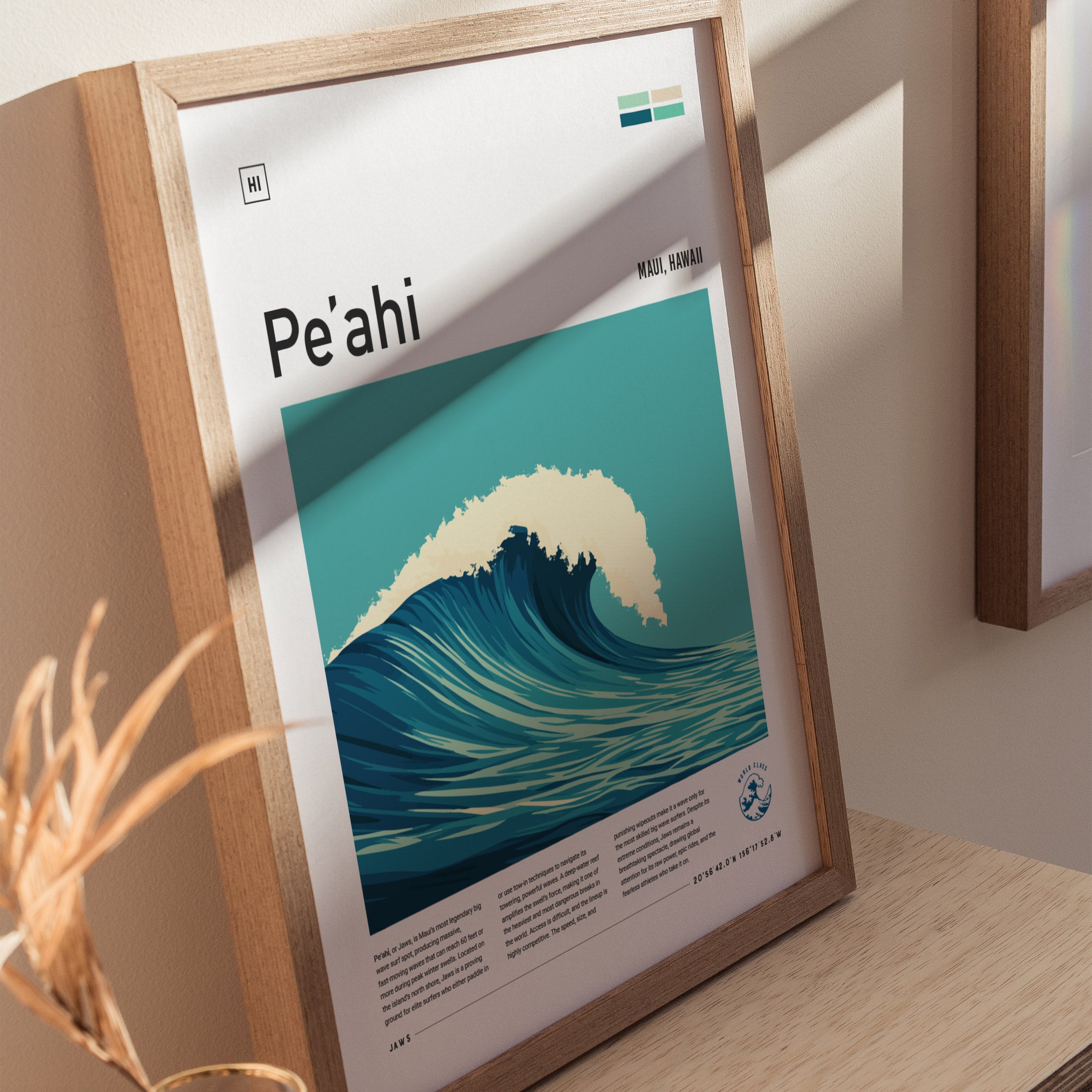 Peahi Jaws Maui Surf Poster | Big Wave Wall Art Print | Swell Scenes