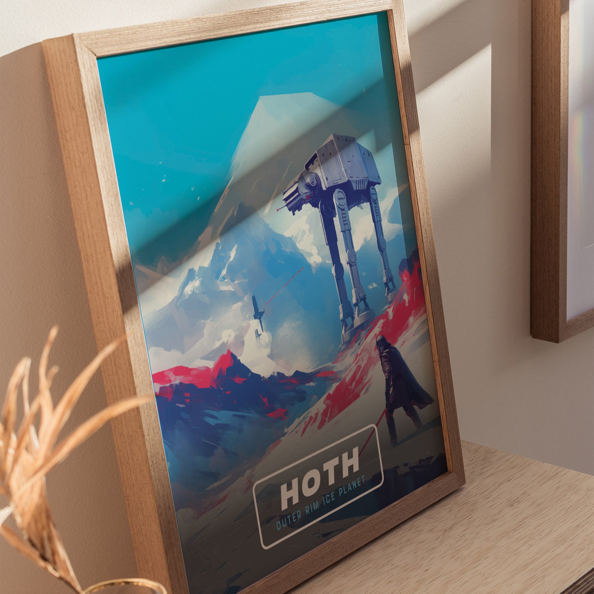 Star Wars Hoth Poster | Retro Sci-Fi Travel Wall Decor