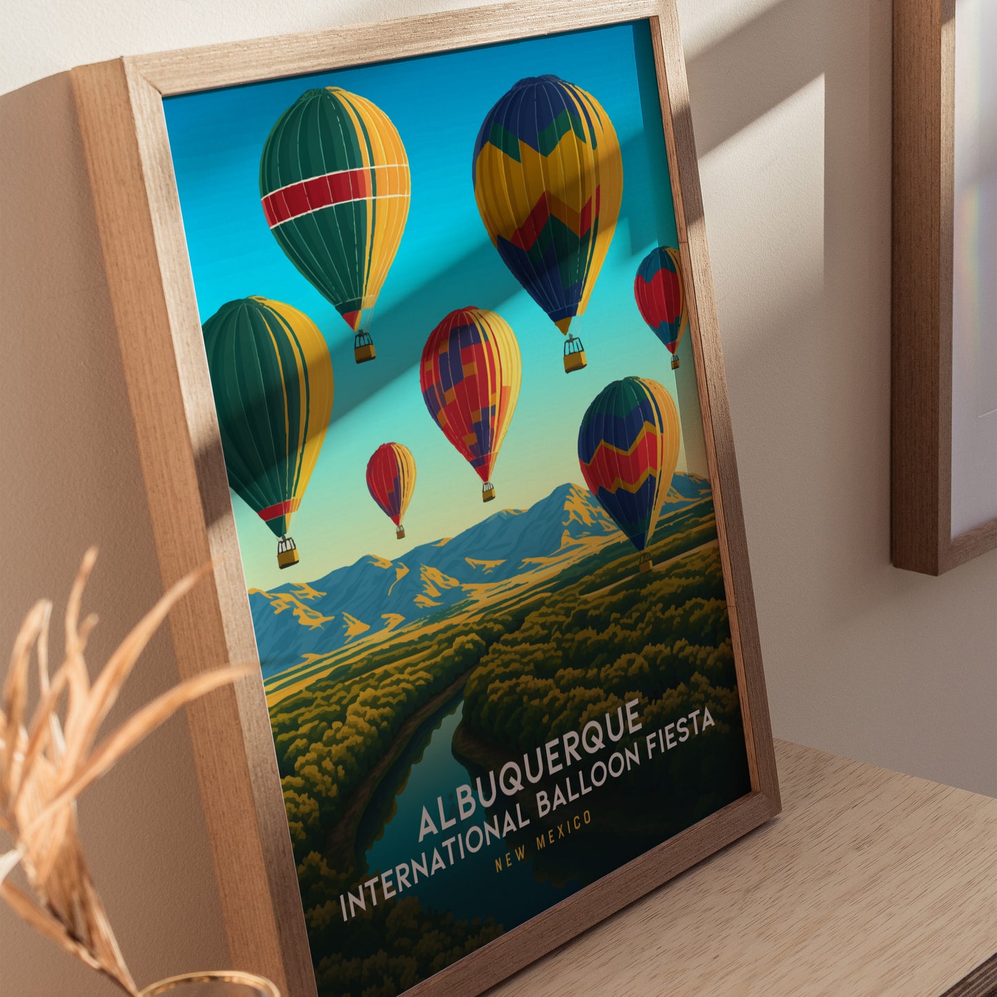 Albuquerque Balloon Fiesta Poster | New Mexico Festival Wall Art | Framed or Unframed