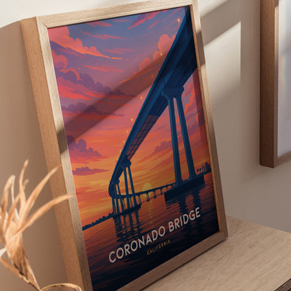 Coronado Bridge Poster | San Diego California Wall Art