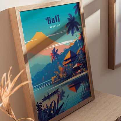 Uluwatu Poster | Bali Indonesia Surf Art | Surfer Gift