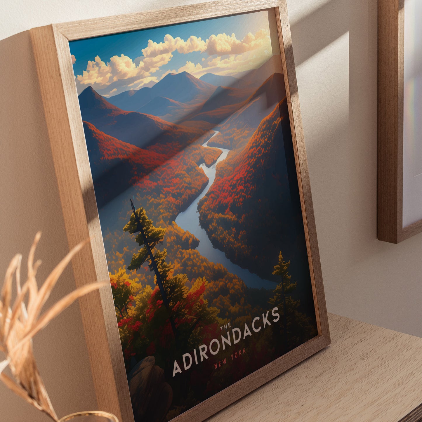 Adirondacks Mountains New York Poster | Scenic NY Nature Wall Art | Framed or Unframed