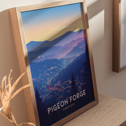Pigeon Forge Tennessee Poster | Smoky Mountains Wall Art Print