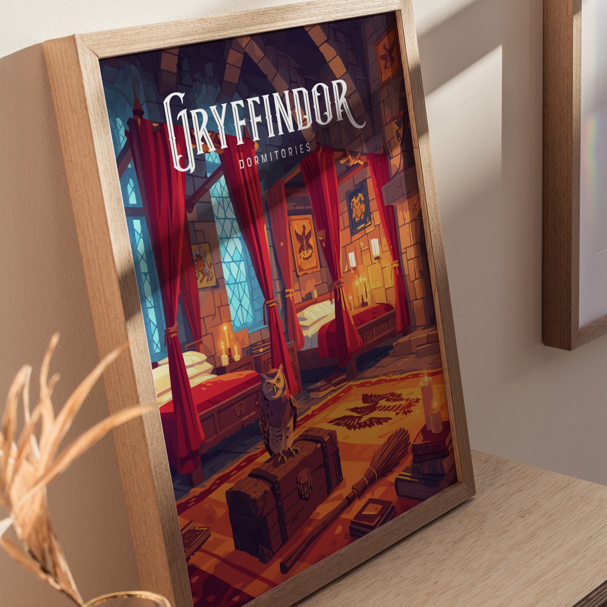 Gryffindor Dormitories Poster | Hogwarts Harry Potter Fan Wall Art