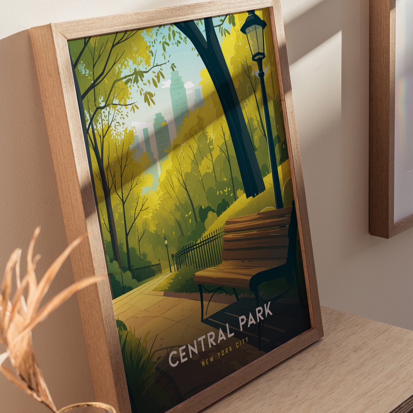 Central Park Poster | New York City Travel Print Wall Art | Framed or Unframed