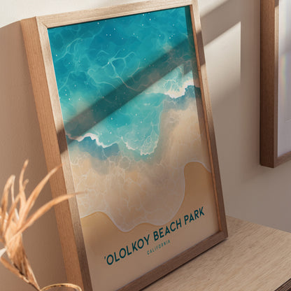 Ololkoy Beach Park Poster | Oxnard California Coastal Wall Art Print