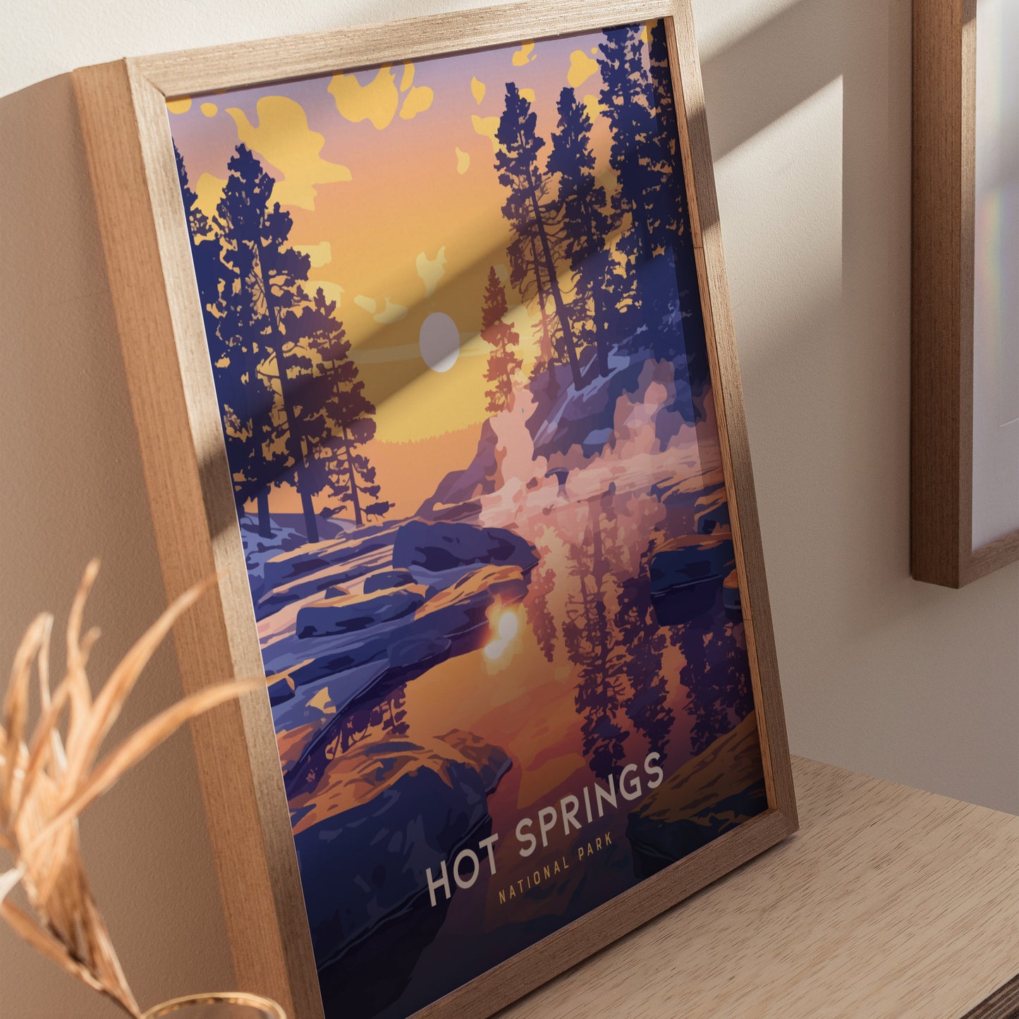 Hot Springs National Park Poster | Arkansas Bathhouse Row Wall Art