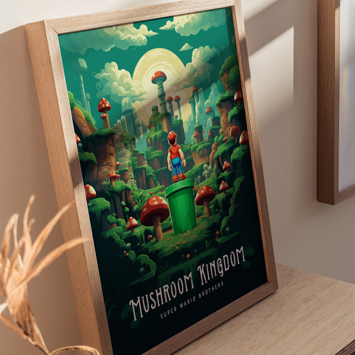 Mushroom Kingdom Poster | Mario Brothers Movie Fan Art Wall Print