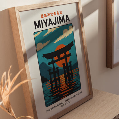 Miyajima Torii Gate Poster | Itsukushima Shrine Japan Wall Art
