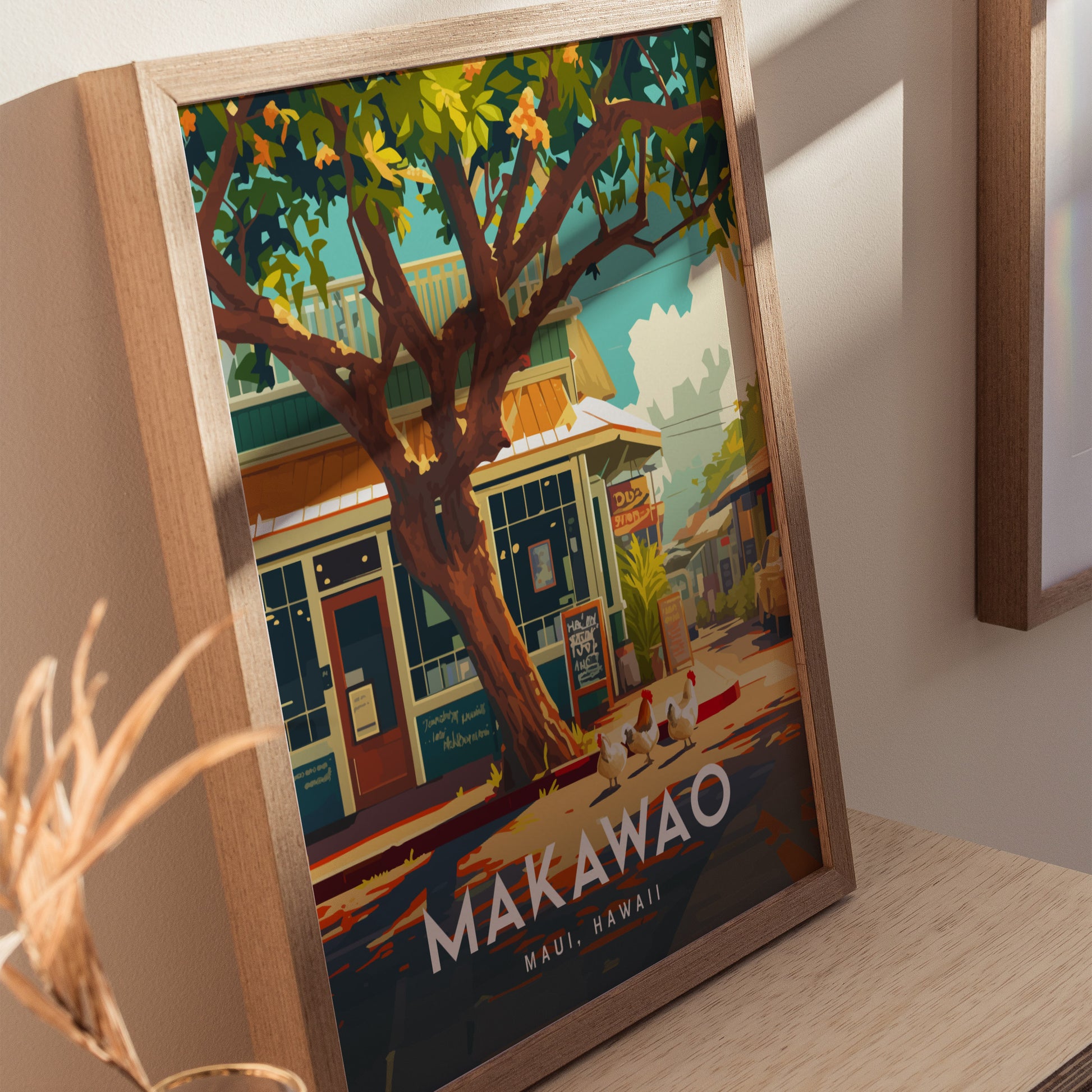 Makawao Maui Poster | Upcountry Hawaii Wall Art
