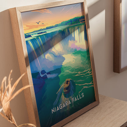 Niagara Falls New York Poster | American Falls Wall Art Print