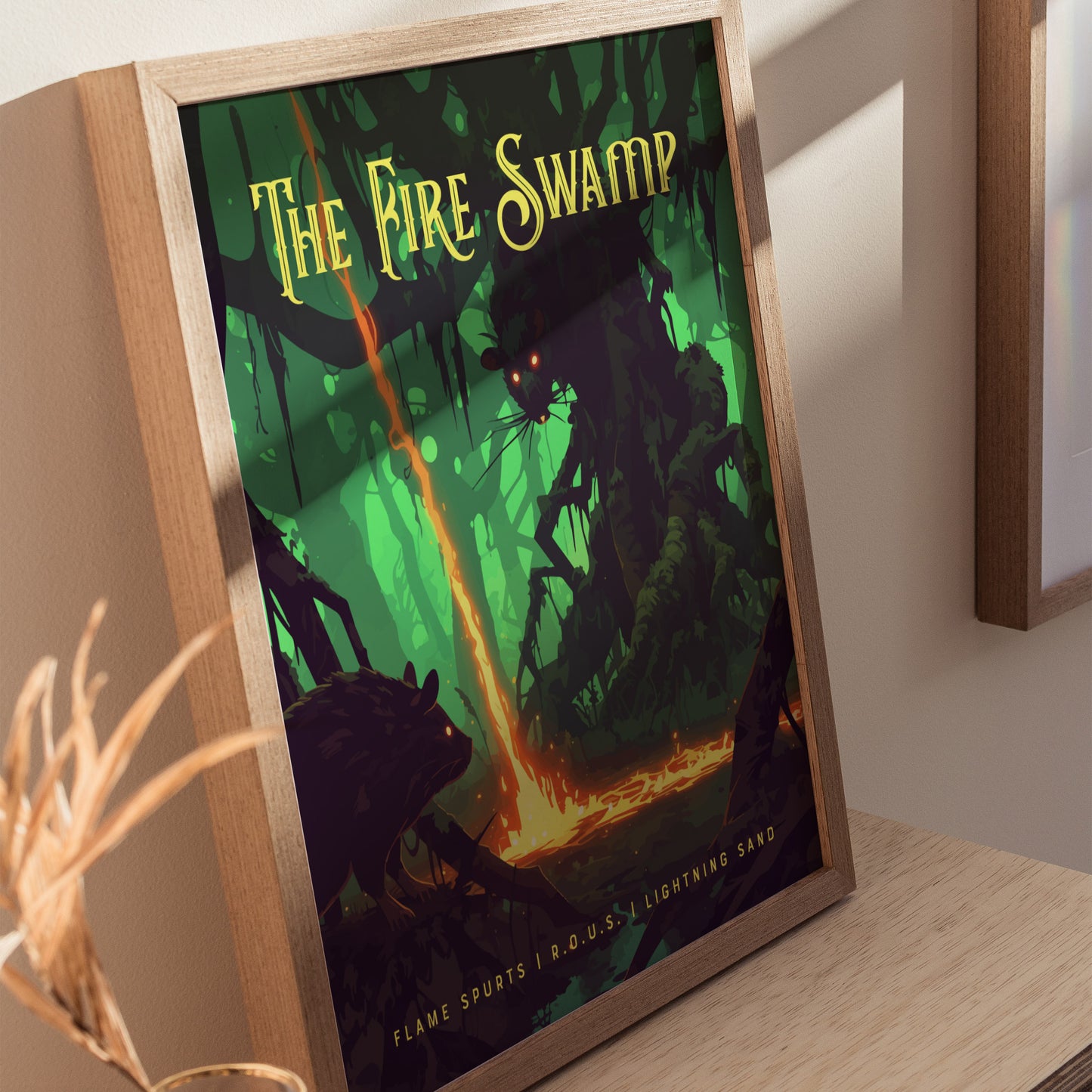 Fire Swamp Poster | Princess Bride 80s Film Nostalgia Wall Art | Framed or Unframed