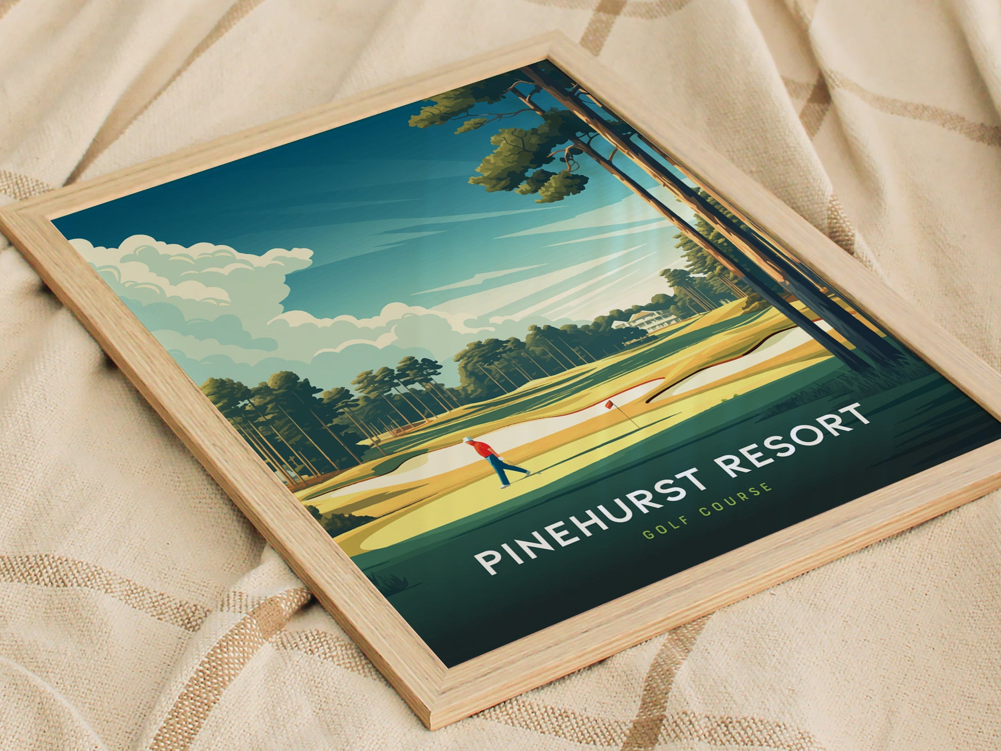 Pinehurst Resort Poster | Golf Course Art North Carolina Wall Decor
