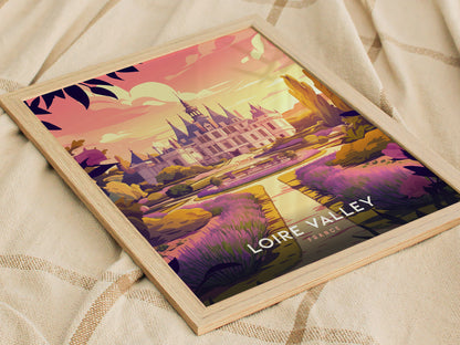Loire Valley Poster | France Chateau Wall Art Print