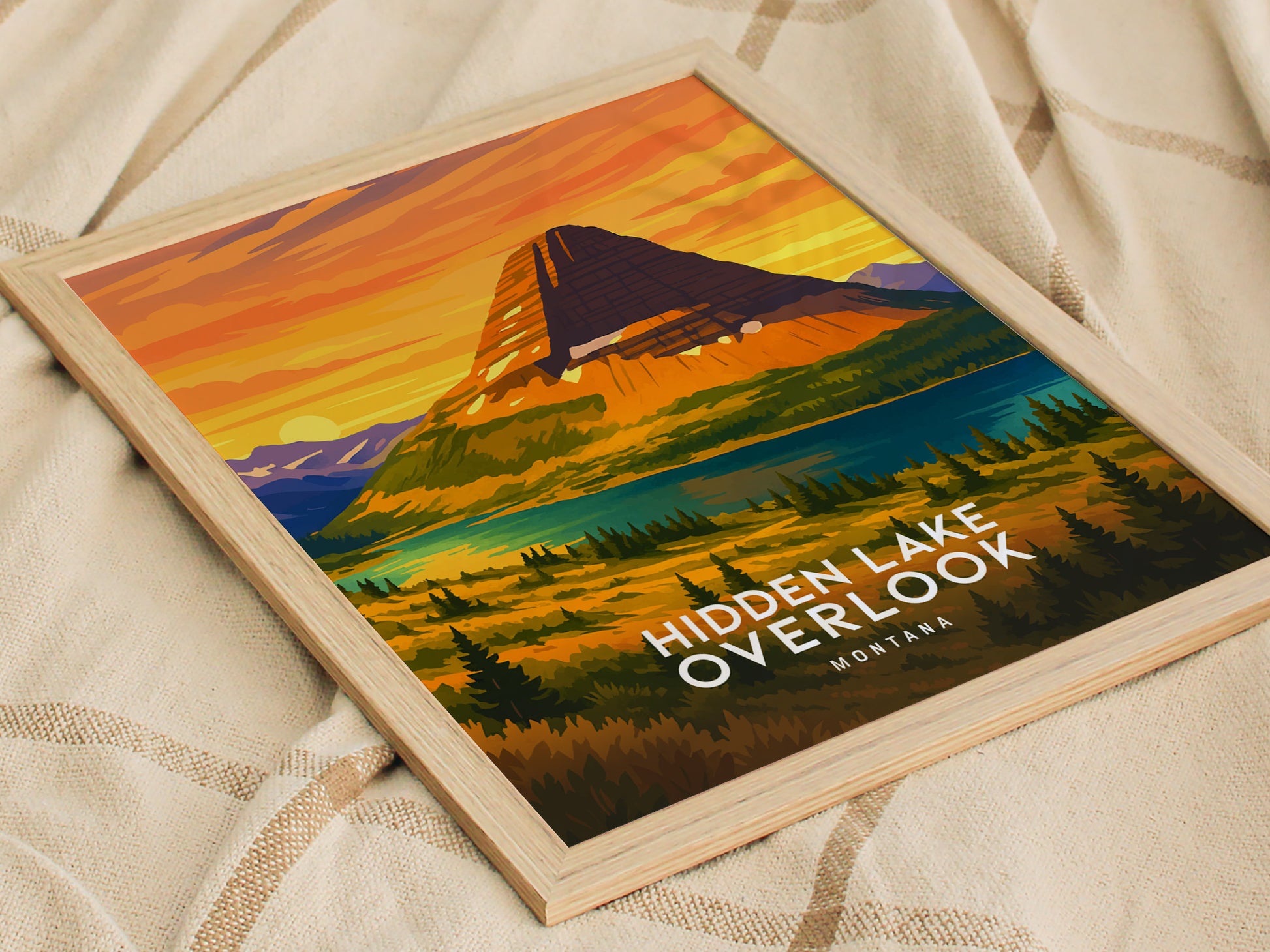 Hidden Lake Overlook Poster | Glacier National Park Montana Wall Art