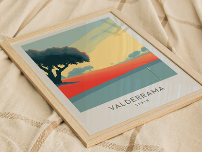 Valderrama Matte Border Poster | Spain Travel Wall Art — styled in a modern interior