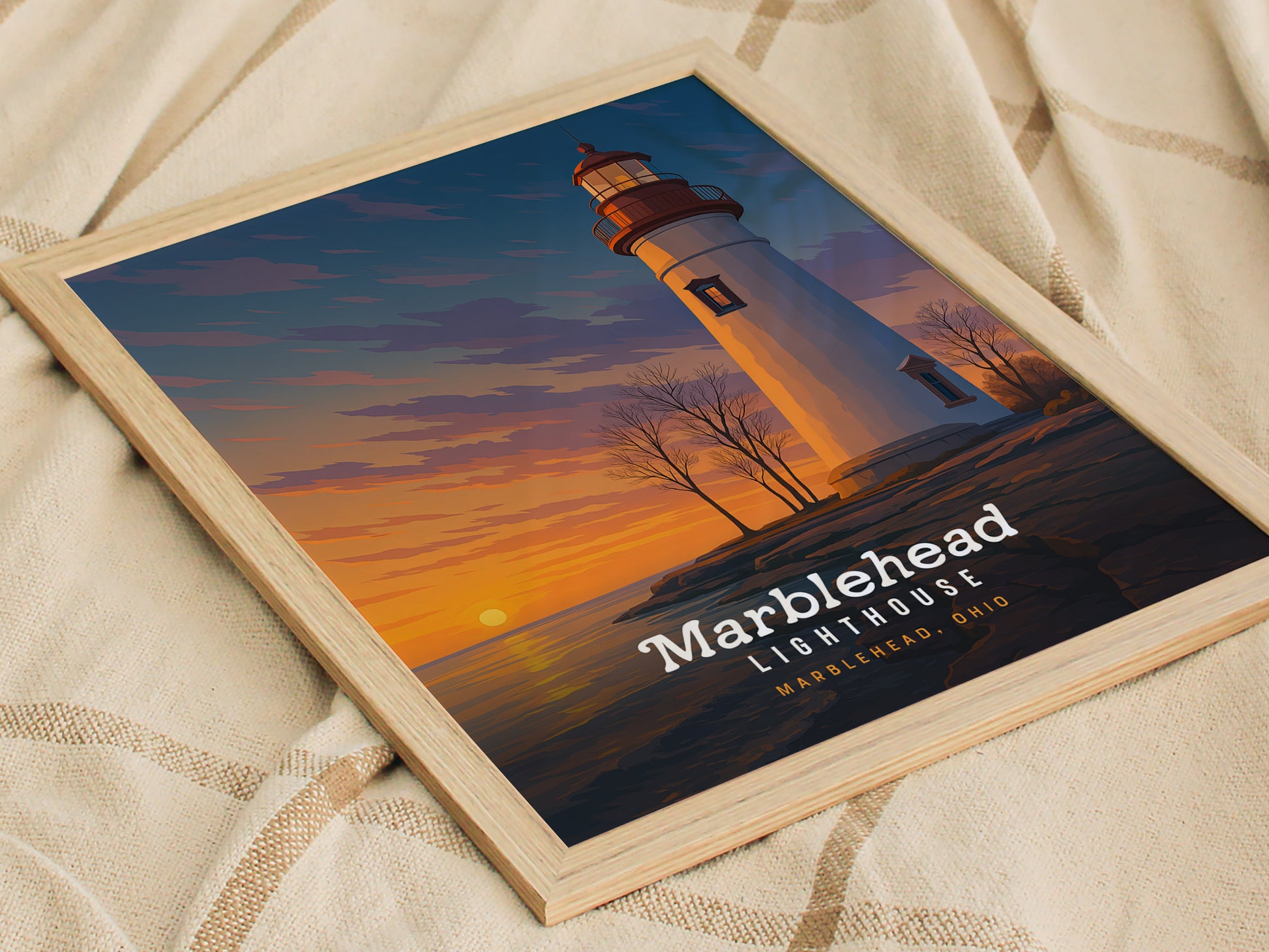 Marblehead Lighthouse Poster | Ohio Lake Erie Wall Art