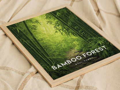 Bamboo Forest Maui Poster | Hawaii Road To Hana Wall Art | Framed or Unframed