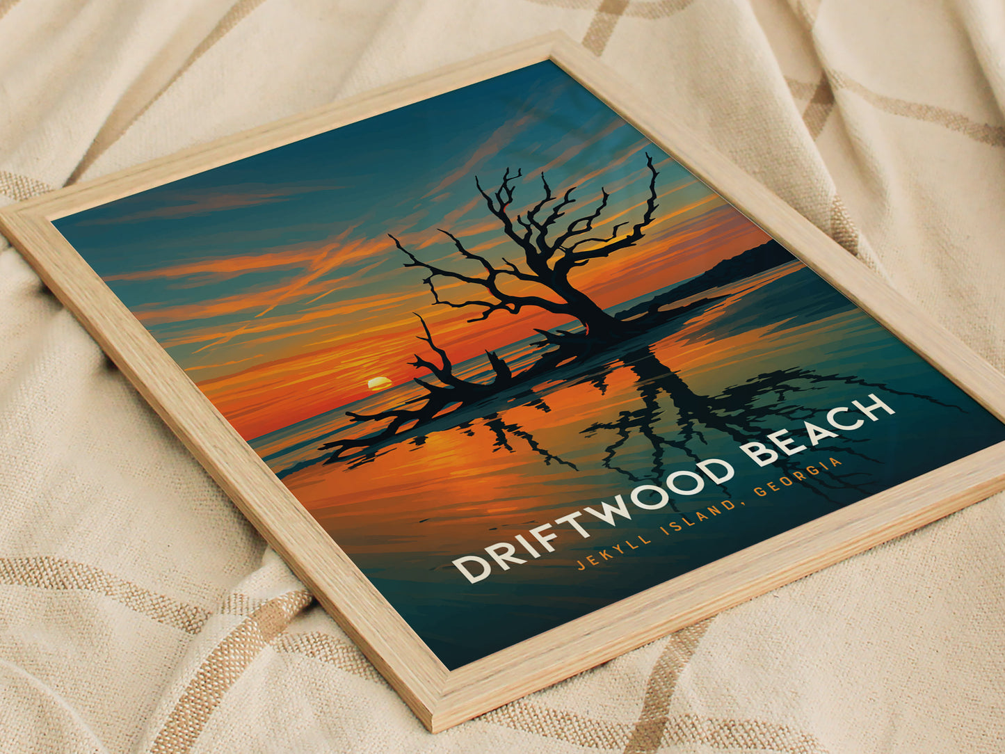 Driftwood Beach Poster | Jekyll Island Georgia Coastal Wall Art | Framed or Unframed