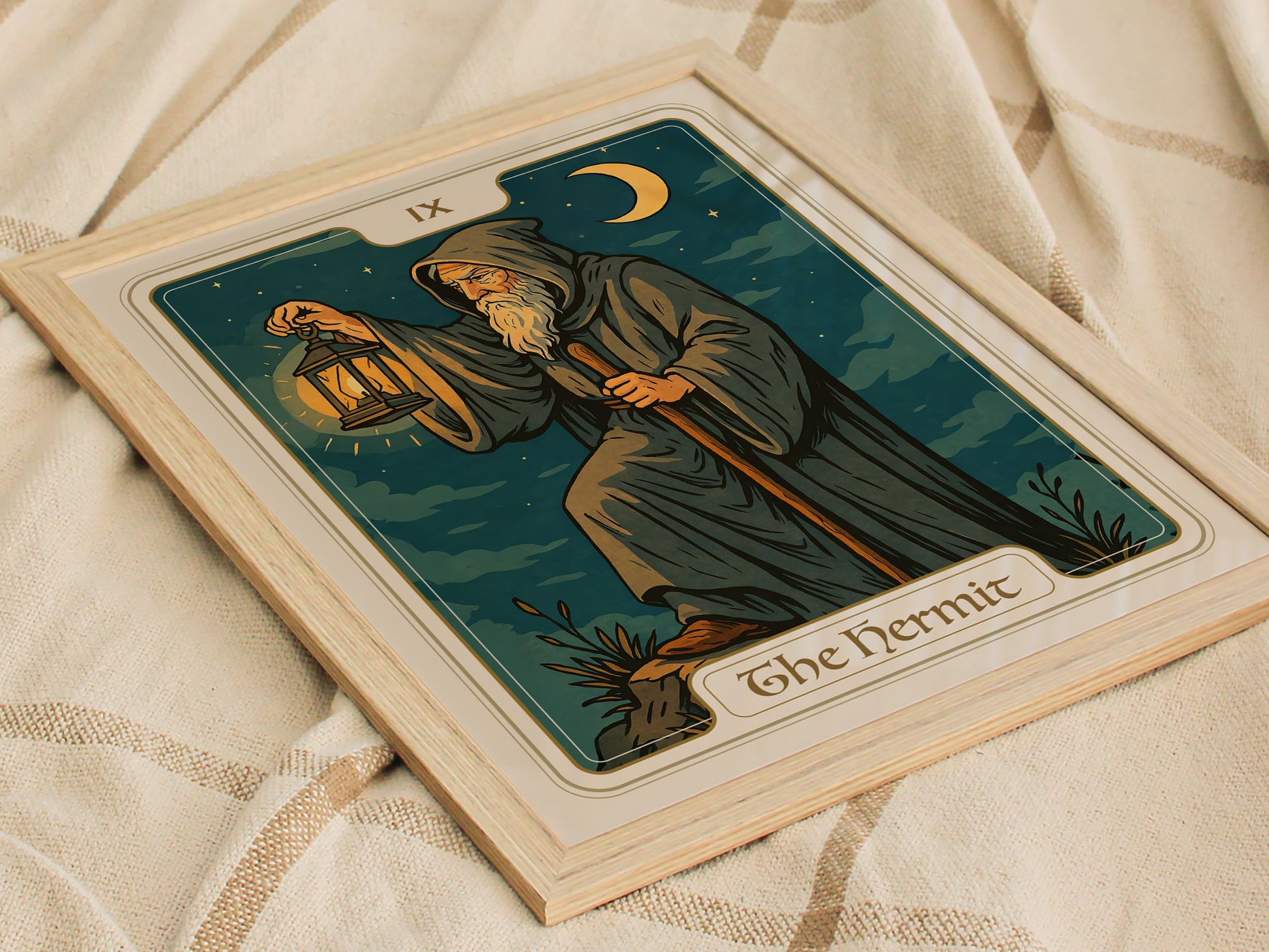 The Hermit Tarot Poster | Major Arcana Card IX Inner Wisdom Wall Art