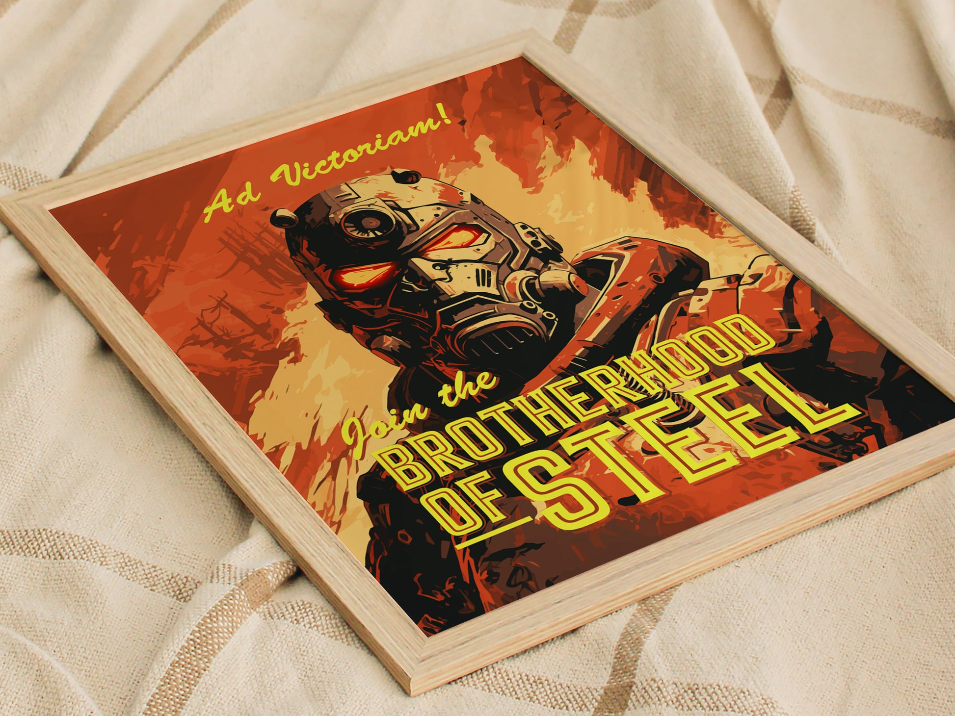 Brotherhood Of Steel Poster | Fallout Gamer Wall Art | Framed or Unframed