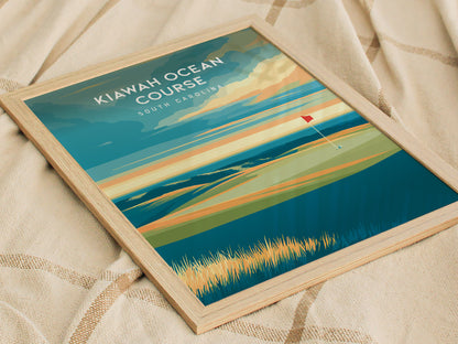 Kiawah Ocean Course, South Carolina Poster | Links Poster & Golfer Gift Wall Art — styled in a modern interior