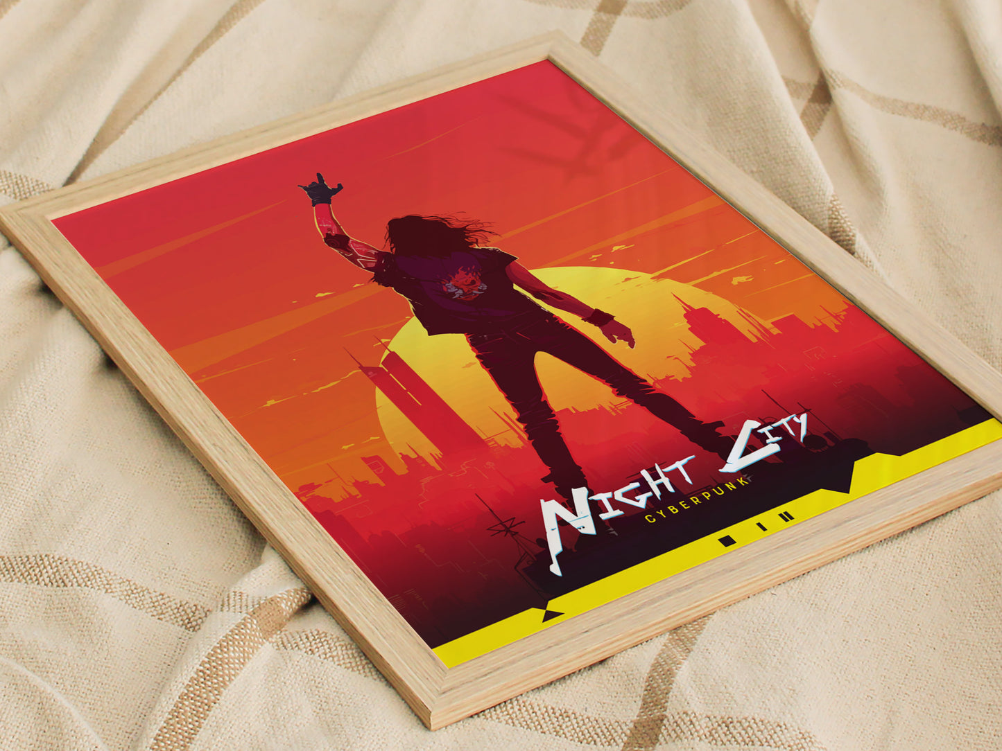 Night City Cyberpunk Poster | Johnny Silverhand Wall Art