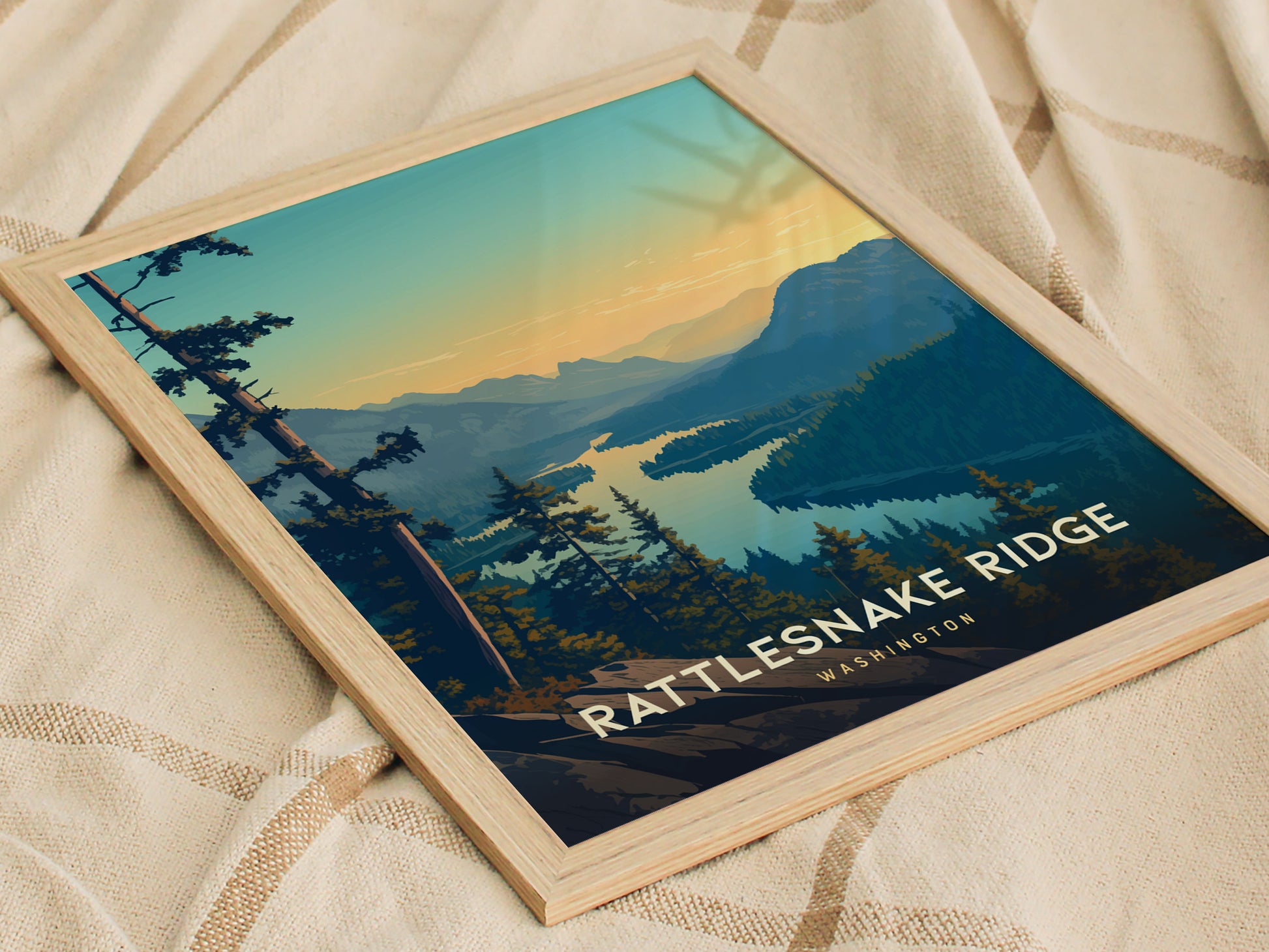 Rattlesnake Ridge Trail Poster | Pacific Northwest Hike Wall Art