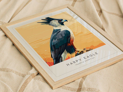Harpy Eagle, Harpia harpyja Poster | Majestic Raptor Bird Wall Art — styled in a modern interior